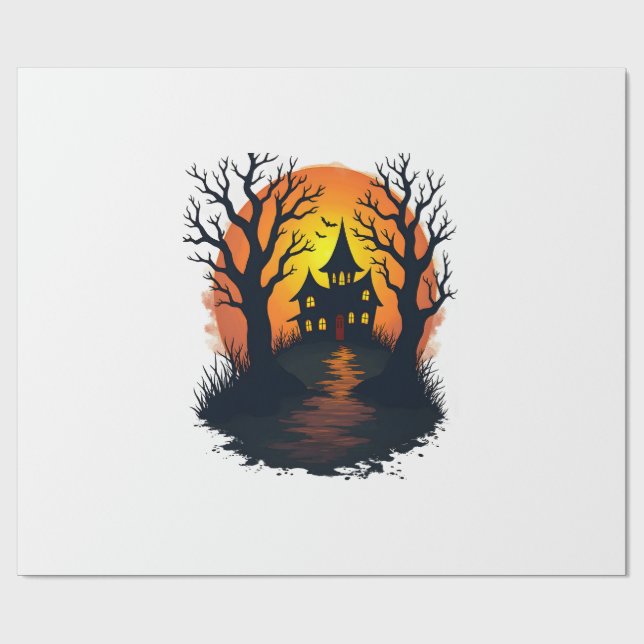 Papel De Presente Floresta Assombrada � Camiseta da Natureza de Hall (Aberto)