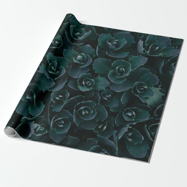 Papel De Presente FLORESTA DA PETAL DE cinza EM BLOOM (Desenrolado)