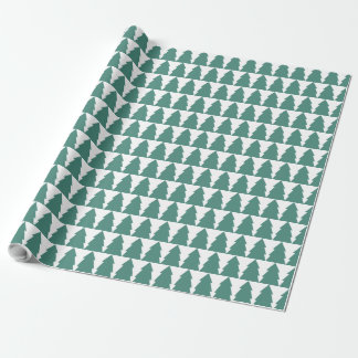 Papel De Presente Floresta de Árvore de Natal