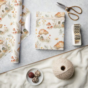 Papel De Presente Floresta de Cogumelo I Fairy Tale Kids