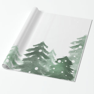 Papel De Presente Floresta de inverno, neve florestal