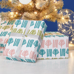 Papel De Presente Floresta de Natal