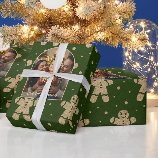 Papel De Presente Floresta de Pão de Mel Foto de Natal Personalizada (Feriados)