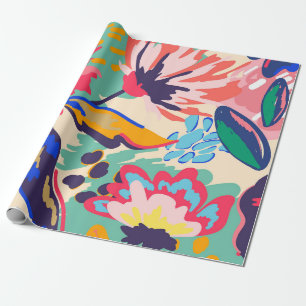 Papel De Presente Floresta e rosas