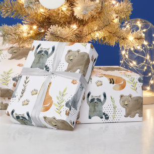 Papel De Presente Floresta Encantada Animais da Floresta Presente pa
