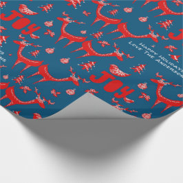 Papel De Presente Floresta Escandinava Deer Winter Xmas FolArt