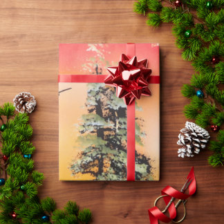 Papel De Presente Floresta Festiva