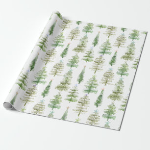Papel De Presente Floresta Neve Cruzada Com Fígado