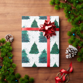 Papel De Presente Floresta Pine Tree