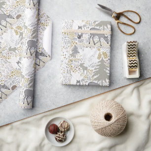 Papel De Presente Florestas De inverno