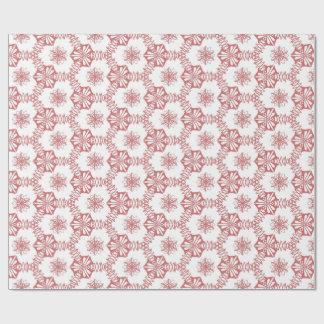 Papel De Presente Flórida da Geometria Rosa