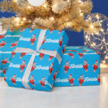 Papel De Presente Florida Papais noeis Manatee Christmas<br><div class="desc">Manatee embrulhando papel com manatins de desenho animado vestidos em roupas de Papai noel com a palavra Flórida em branco sobre fundo azul. Faça seu festivo, aquático e floridiano. Basta adicionar este papel de embrulho ao seu carrinho, levá-lo para casa, e ter um Natal maravilhoso. Papais noeis da Flórida Manateam...</div>