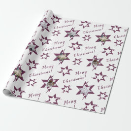 Papel De Presente Florista Festivo Festivo "Feliz Natal" Starry