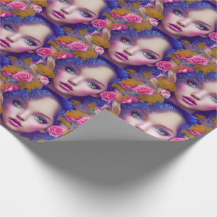 Papel De Presente Flower Girl Princess Inspirada na Cultura Ucranian