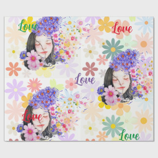 Papel De Presente Flower power-girl power