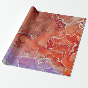 Papel De Presente Fluid Art. Moderno - Tipografia colorida, wa