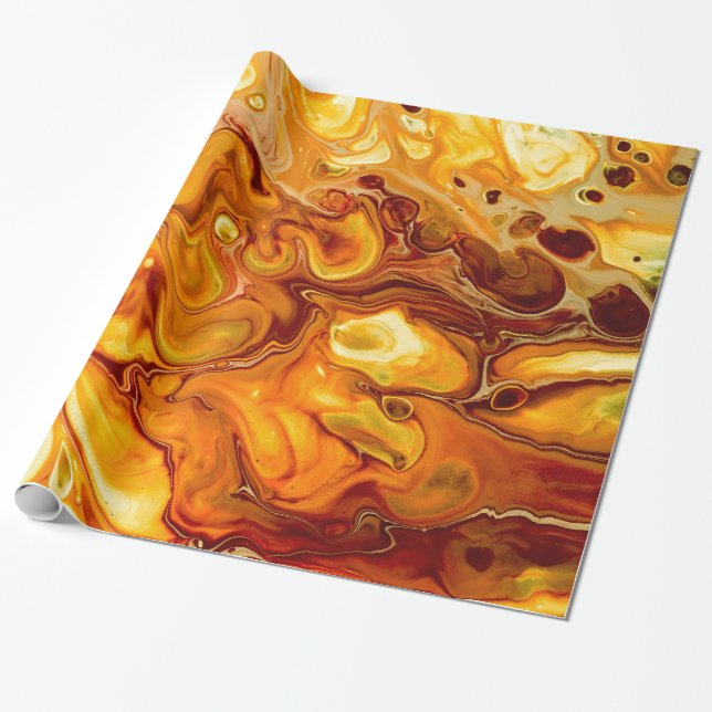 Papel De Presente Fluid Art Pour Abstrato (Desenrolado)