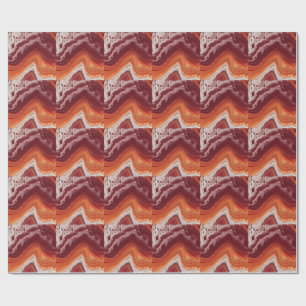Papel De Presente fluido laranja e burgundy