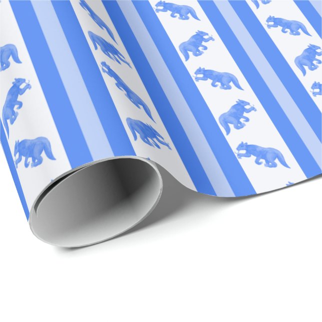 Papel De Presente Fluorescent Ground Sloth  (Ponta do rolo)