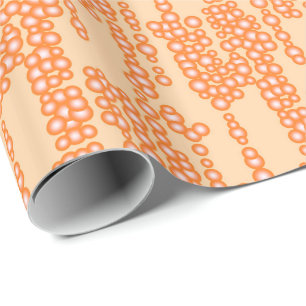 Papel De Presente Fluxo de bolhas, cor de laranja pastel