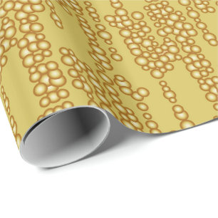Papel De Presente Fluxo de bolhas douradas