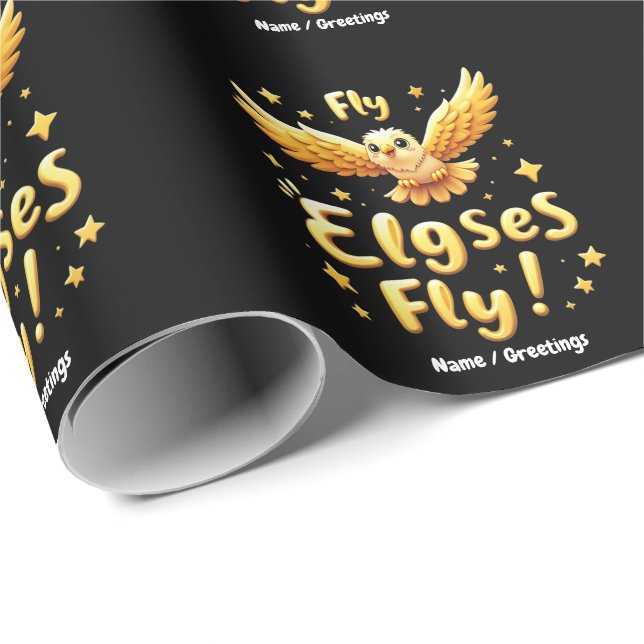 Papel De Presente Fly Elgs Fly Inspirational Eagle Art (Ponta do rolo)