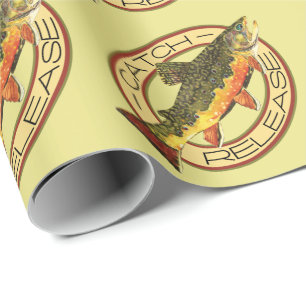 Papel De Presente Fly Fish Fisheries Capture Release Party