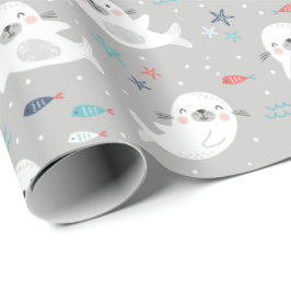 Papel De Presente Focos cortantes em cinzas leves