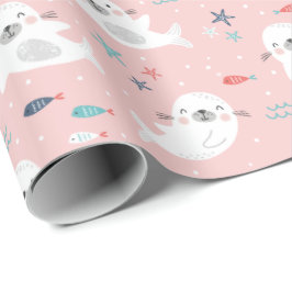 Papel De Presente Focos de rosa claro