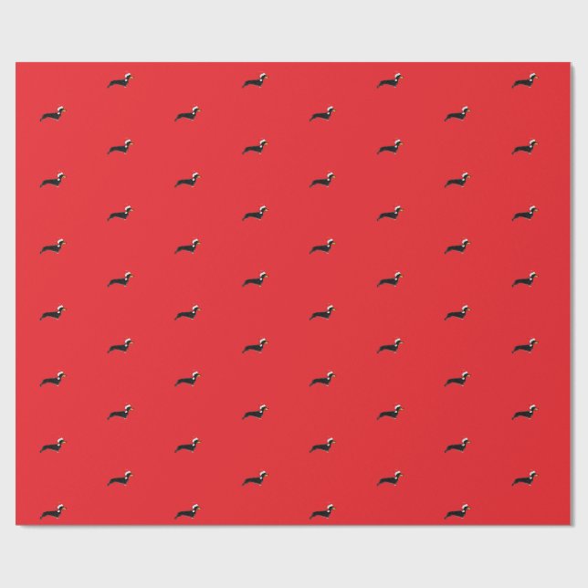Papel De Presente fofo dachshund de natal (Aberto)