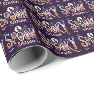 Papel De Presente Fofo de Halloween Spooky