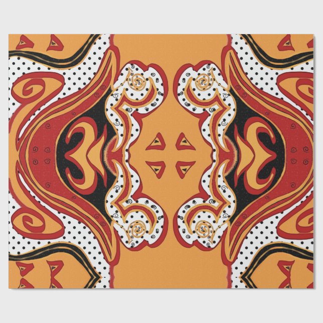 Papel De Presente Fogo (Aberto)