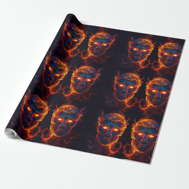 Papel De Presente Fogo dos Deuses. (Desenrolado)