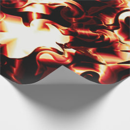 Papel De Presente Fogo esculpida sobre fundo escuro