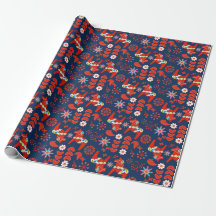 FolArt Dala, Coral Vermelho Sueco, Floral, Azul