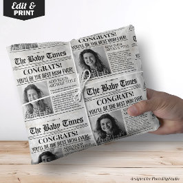 Papel De Presente Folga Personalizada Da Gravidez Revela Folha De Pr