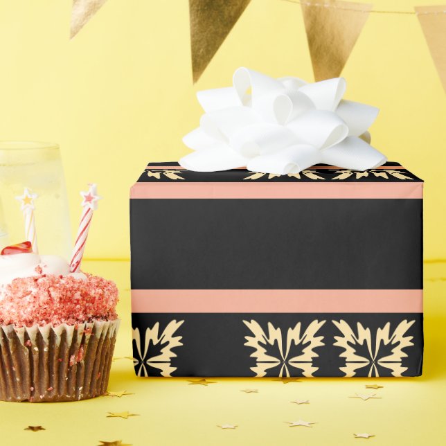 Papel De Presente Folgas de Arte Mínimas Modernas (Festa de aniversário)