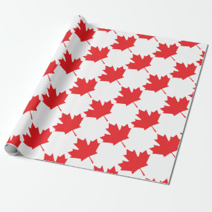 Papel De Presente Folha de bordo canadense