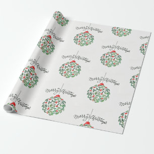 Papel De Presente Folha de Natal maravilhosa