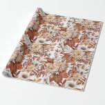 Papel De Presente Folha de papel floral de revestimento Elegante<br><div class="desc">O legante cai no papel floral de embrulho. Excelente para embrulhar presentes e decorar para um chá de fraldas de queda ou para um casamento</div>