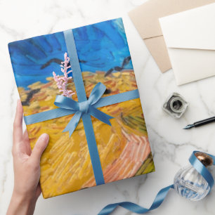 Papel De Presente Folha de pintura de van gogh