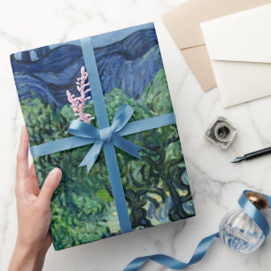 Papel De Presente Folha de pintura de van gogh