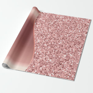 Papel De Presente Folha de rosa Dourada