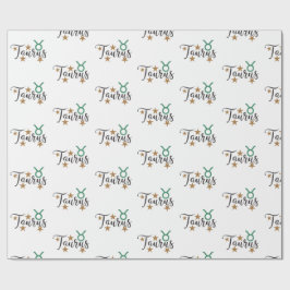 Papel De Presente Folha de Sinalização Taurus Star Wrappaper White B