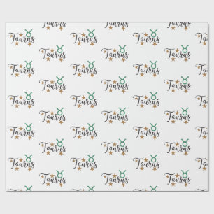 Papel De Presente Folha de Sinalização Taurus Star Wrappaper White B