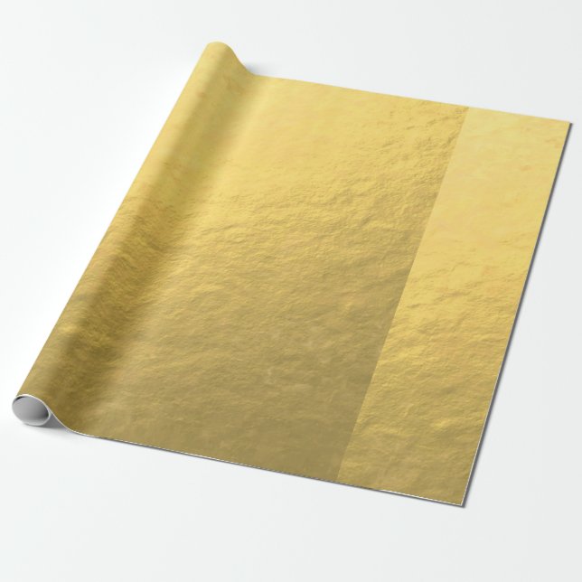 Papel De Presente Folha Dourado elegante impressa (Desenrolado)