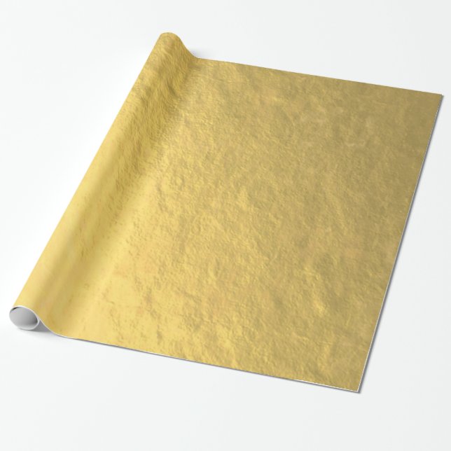 Papel De Presente Folha Dourado elegante impressa (Desenrolado)