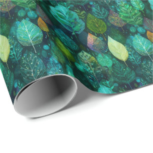 Papel De Presente Folha Elfica Elegante D&D Natureza
