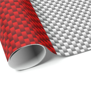 Papel De Presente Folha vermelha canadense em aparência de fibra de 