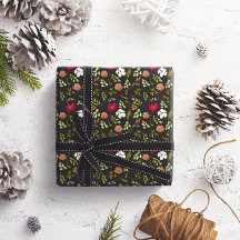 Folhagem Floral Elegante de Natal Aquarela